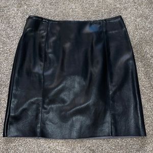 H&M Faux Black Leather Skirt - Size 6